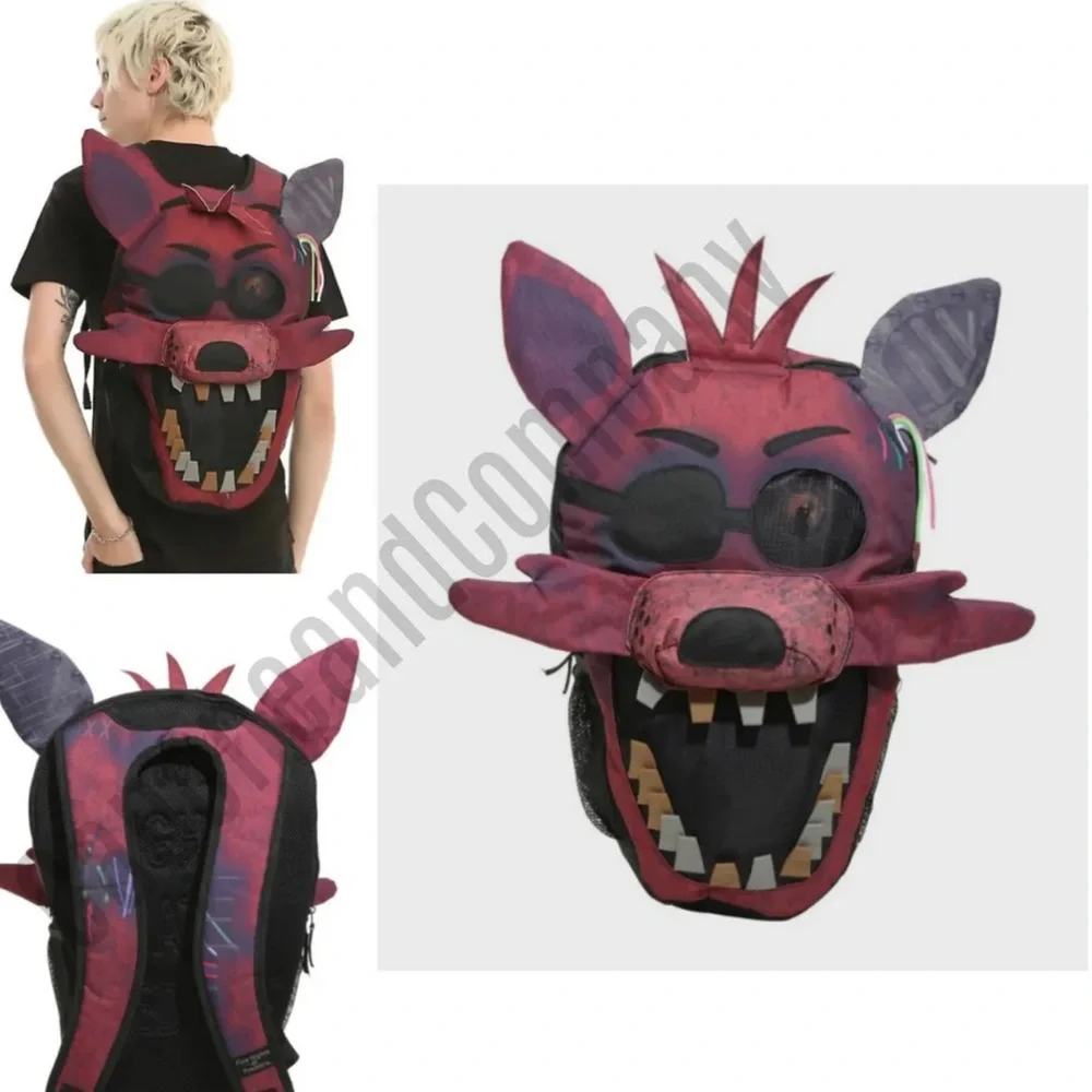 Five Nights At Freddy's Backpack LARGE FOXY FOX Pirate Face School Book Bag NEW - Picture 3 of 13